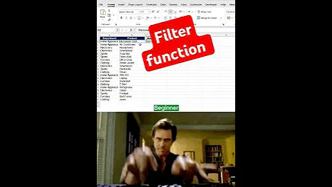 Filter Function In Excel #excel #shorts