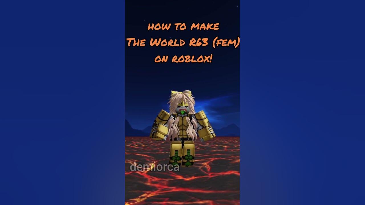 How to make The World R63 (fem) on ROBLOX! #roblox #yba #female #jojo  #tutorial #avatar #2023 