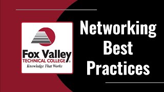 FVTC Job Search Tips: How to Network