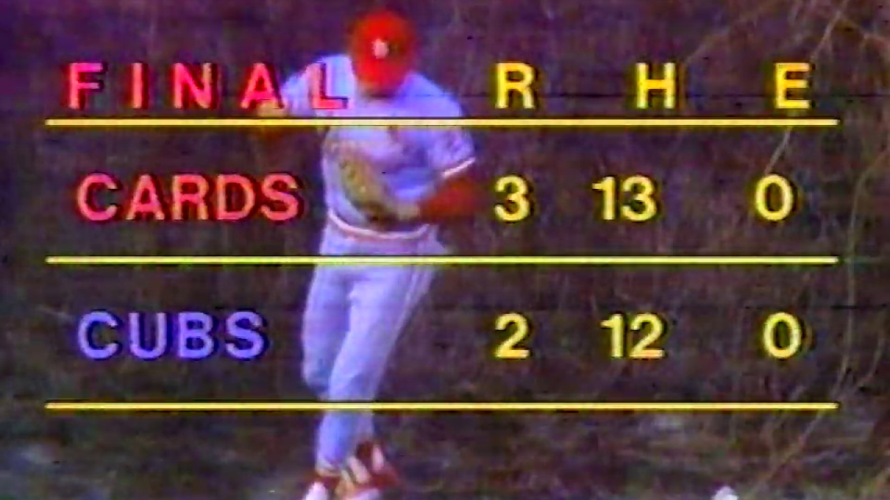 WGN Channel 9 - St. Louis Cardinals vs. Chicago Cubs (End of Game, 1979) - YouTube