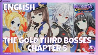 Neptunia Game Maker R:Evolution Gameplay Chapter 5 - The Gold Third Boss Fights! [Underpowered]