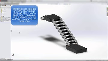 Solidworks Training - Tutorial:  Structural Steel Stairs Pt. 1 of 5 and CAD files