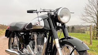 1958 Norton International 350cc Start Up (  WON by Stephen R. from Cheltenham )