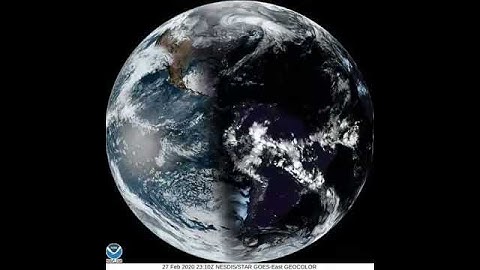 NOAA Full Disk video, with moving clouds - 27 FEB 2020