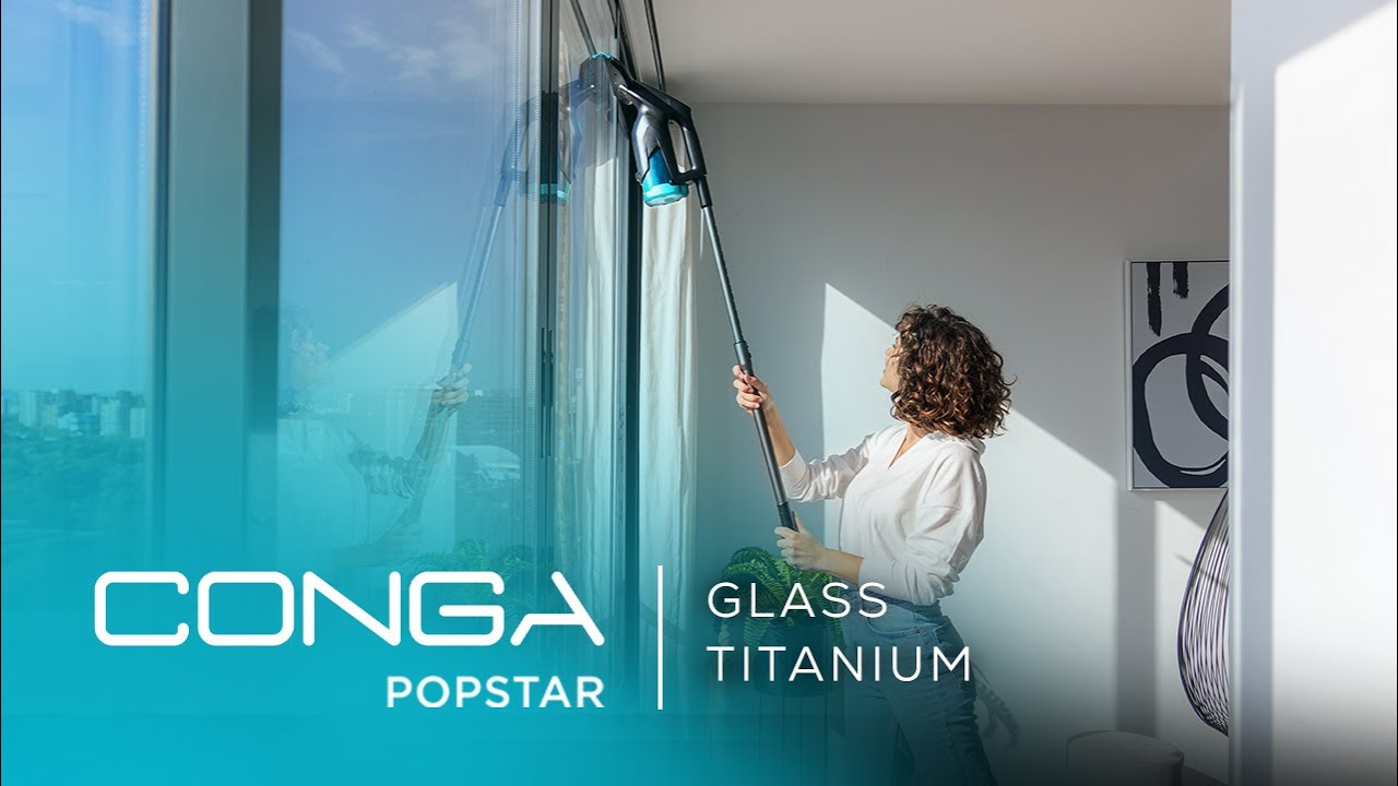 Glass Titanium Cecotec Aspirador de Ventanas Conga Immortal/PopStar Glass