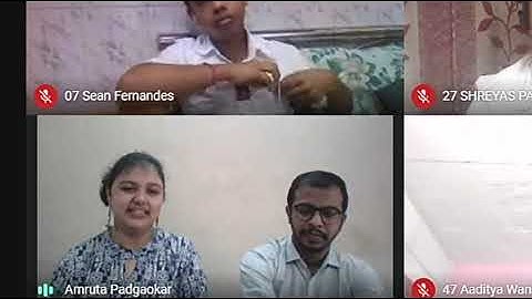 DBHS Matunga: Virtual class assembly – Std 9 E – Interview with Ms. Amruta and Mr. Siddharth