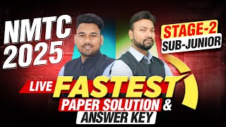 🔴NMTC 2025 SUB-JUNIOR|🔥LIVE SOLUTION & ANSWER KEY | Motion Olympiad #nmtc #olympiad
