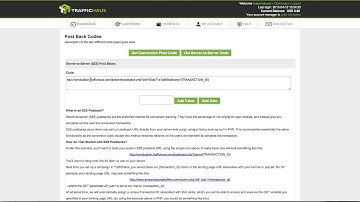 Post Back - Conversion tracking
