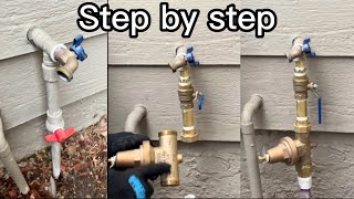 Assemble shut off valve and pressure regulator for sprinkler system | How to