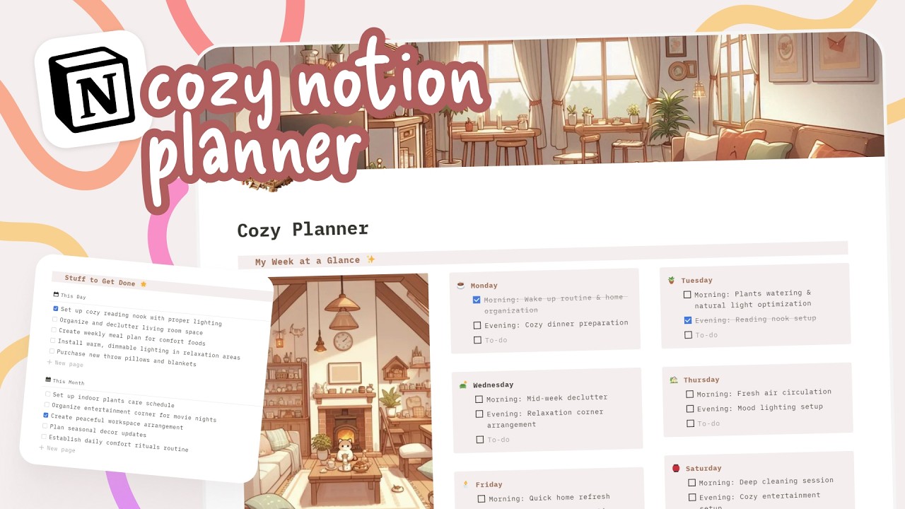 How to Build an Aesthetic Cozy Planner in Notion 🌸 (Free Template ...
