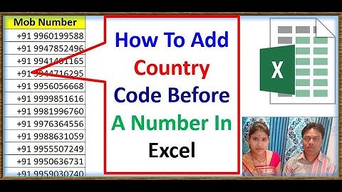 how to add country code before a number in excel | add 91 before the number in excel | excel