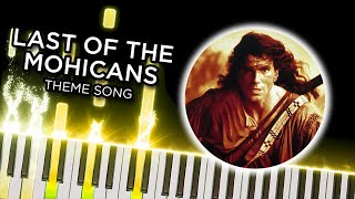 The Last of the Mohicans Theme (Trevor Jones) - Piano Tutorial chords