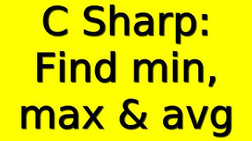 ✔ C Sharp File IO⚡ Find min, max & avg of numbers from .txt file 🔥 Tecq Mate Tutorials ✌