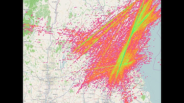 ADS-B Heatmap cross section.