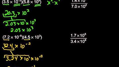 Multiplying & Dividing Numbers in Scientific Notation