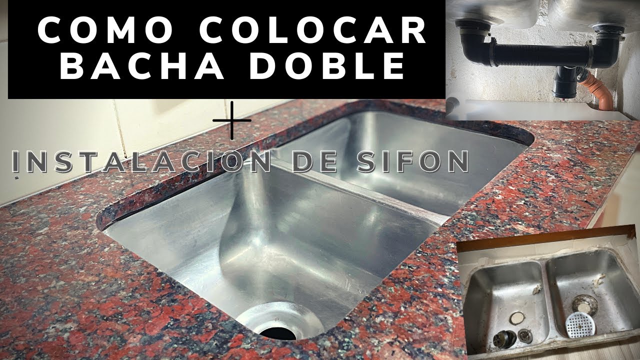 Cómo colocar una bacha doble. sobre mesada de marmol YouTube
