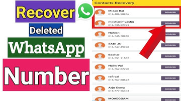 How To Recover Deleted WhatsApp Number | WhatsApp Deleted Number Recovery