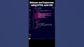 Batman and SuperMan using HTML and CSS #shorts #programming