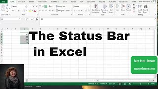 How to use the Status Bar in Excel