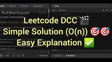 LeetCode 3541 🔥 Find Most Frequent Vowel and Consonant | Daily Challenge | Java Solution + Dry Run
