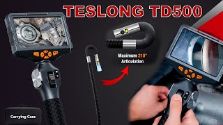 Best Car Articulating Borescope Teslong TD500 PRO Dual Lens Endoscope IPS Screen 1080P / Review