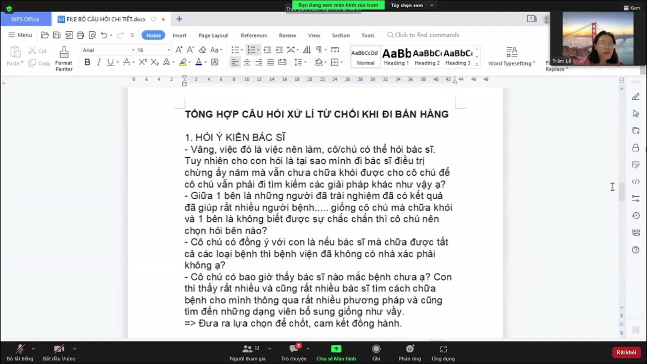 Outline Video CÁC TÌNH HUỐNG TỪ CHỐI THƯỜNG GẶP KHI BH