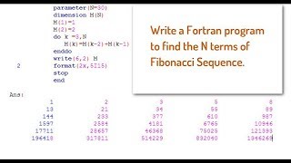 Find The N Terms Of Fibonacci Sequence - Fortran