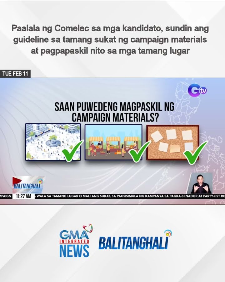 Paalala ng Comelec sa mga kandidato, sundin ang guideline sa tamang sukat... | Balitanghali