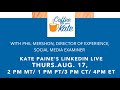 Coffee with kate hosts phil mershon director of experience at social media examiner