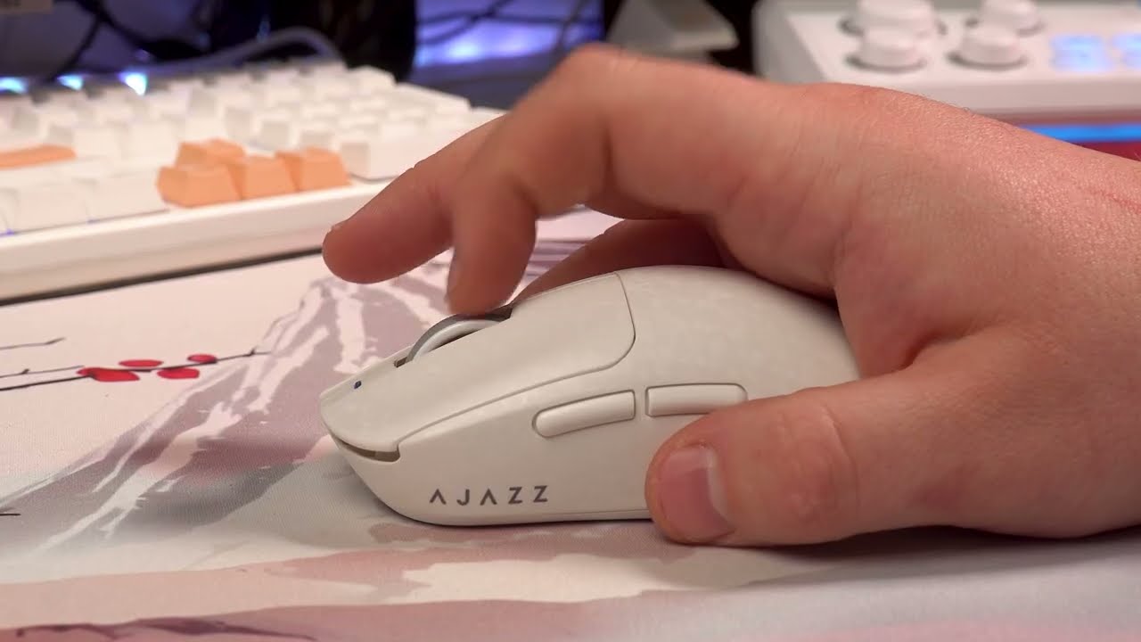 Ajazz AJ199 Carbon Fiber Wireless/Bluetooth/USB White (AJ199-W)