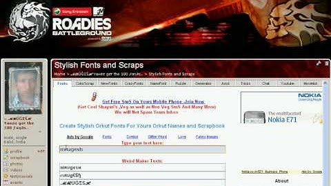 How to Make your Orkut Name Stylese