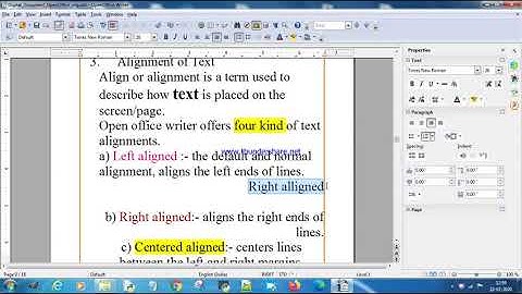 Working with text allignment