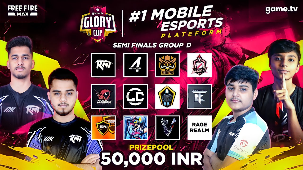 Free Fire Max | Glory Cup Semi-Finals Group D •RNT, EVO, DOPE @classyfreefire