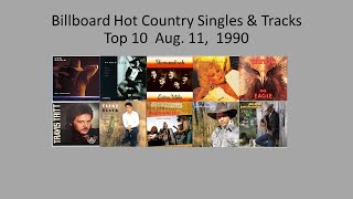 Billboard Hot Country, Top 10 Aug. 11,  1990