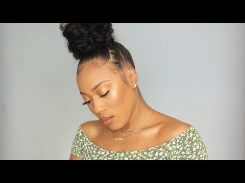How To Curly Braided Bun Youtube