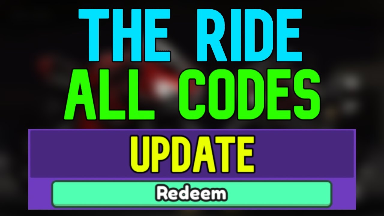 New The Ride Codes | Roblox The Ride Codes (April 2024) - YouTube