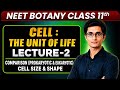 Cell : The Unit Of Life | Prokaryotic v/s Eukaryotic | Cell Size | Cell Shape | NEET 2027