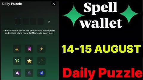 Spell wallet puzzle today 14 & 15 August | spell wallet daily puzzle | #spellwallet #combo |