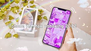 Unboxing iphone Xs max in 2022 🍎 + camera test + 3 cases 🌸 (ASMR + Chill)