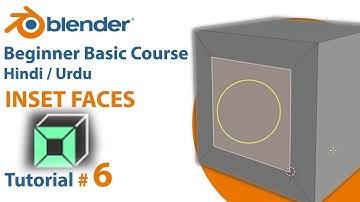 Blender 3D Beginner "Inset faces" Basic Course Hindi / Urdu Tutorial 6