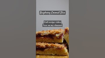 The Best Raspberry Coconut Slice Recipe #shorts