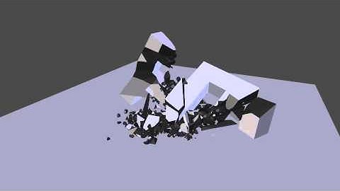 First test with custom build blender 2.74 fracture modifier.