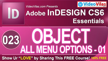 Adobe InDesign CS6 Tutorials (Telugu) - 23 - Object Menu Options Part 01