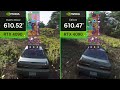 NVIDIA DLSS 5 Hotfix Driver 610.52 vs Driver 610.47 FH6