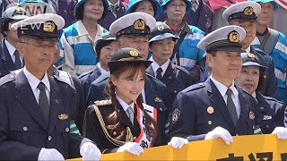 重盛さと美さんが一日警察署長　交通安全を呼びかけ(18/03/24)