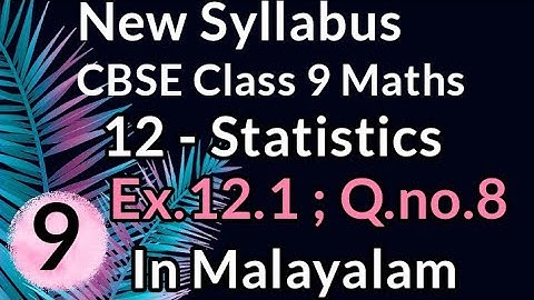 Exercise 12.1 Q.no.8 Cbse Class 9 Maths Chapter 12 New Syllabus In Malayalam