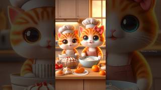 Cute Cat Making Cake|Cat Story