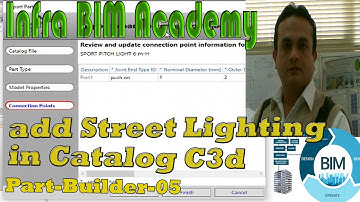 Part Builder-05 add Street Lighting Pole in Catalog C3d  Infra Bim Academy