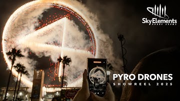 Pyro Drones Showreel (Fireworks on Drones) | Sky Elements Drone Shows