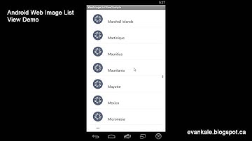 Android Web Image ListView Sample